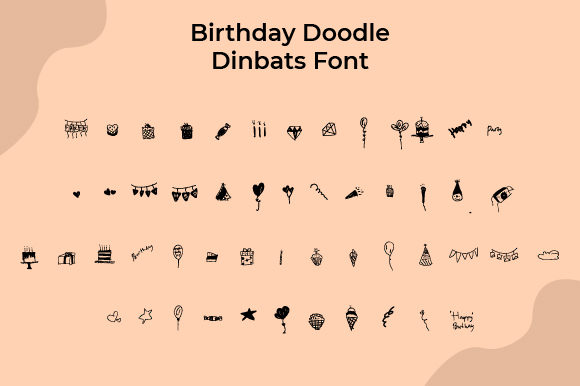 Birthday Doodle: A Unique Dingbats Font for Creative Projects