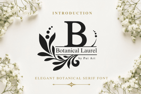 Botanical Laurel Font for Elegant Web Design