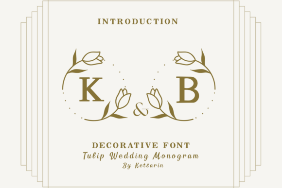 Discover the Elegance of Tulip Wedding Monogram Font