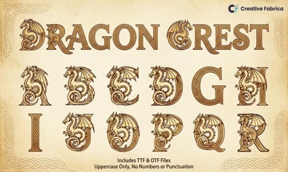 Dragon Crest Font: Elevating Handmade Labels and Decor