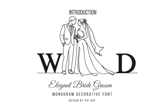 Elegant Bride Groom Monogram: A Timeless Font for Wedding Branding