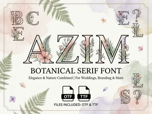 Elevate Your Brand with Azim Botanical Serif Font