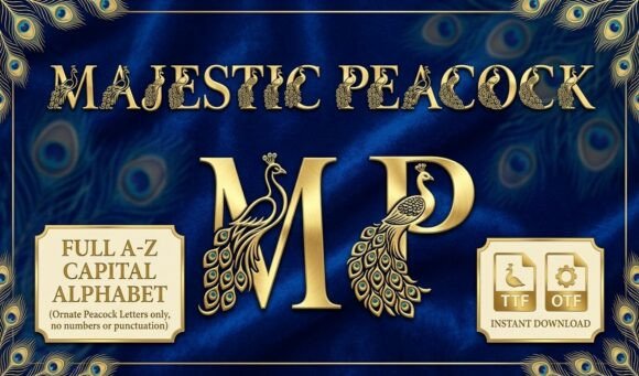 Elevate Your Brand with Majestic Peacock Font