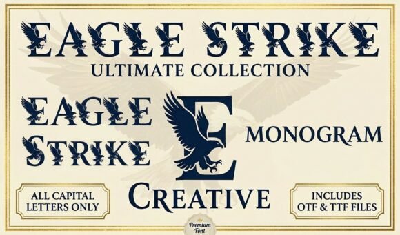 Elevate Your Creations with Eagle Strike Monogram Font