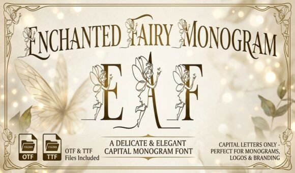 Enchanted Fairy Monogram: A Charming Decorative Font