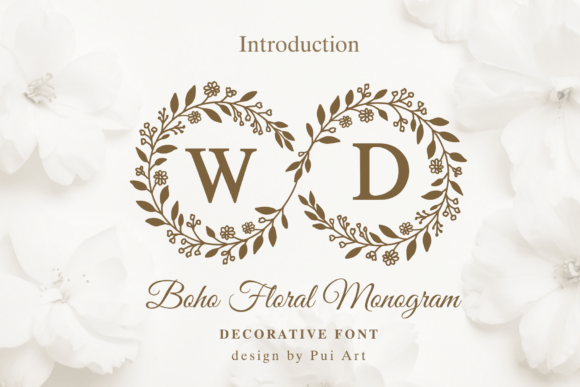 Enhance Your Brand with Boho Floral Monogram Font