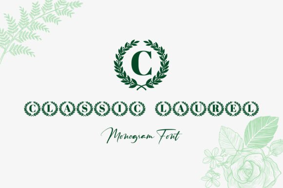 Enhance Your Brand with Classic Laurel Monogram Font