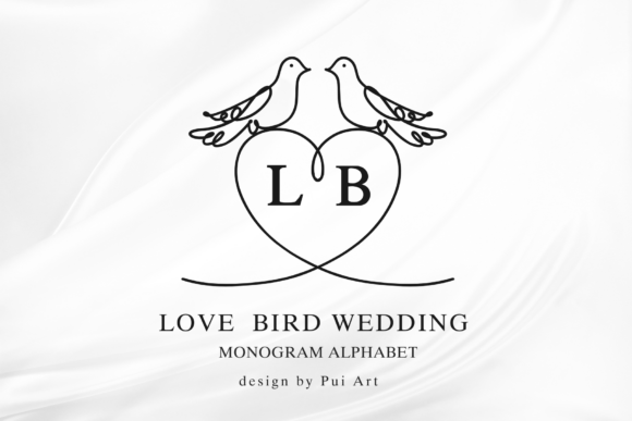 Enhance Your Brand with Love Bird Wedding Monogram