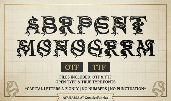 Enhance Your Brand with Serpent Monogram Font
