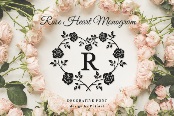 Enhance Your Handmade Creations with Rose Heart Monogram