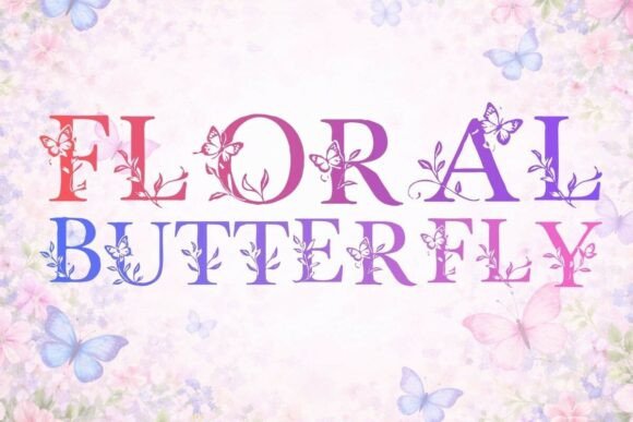 Enhance Your Web Design with Floral Butterfly Font