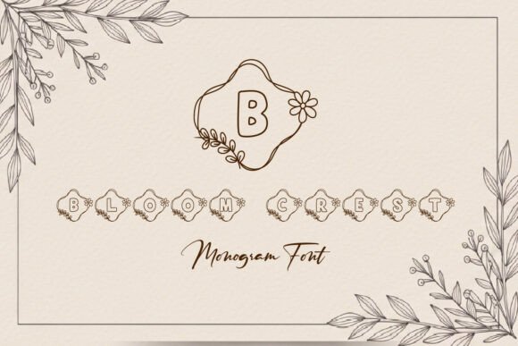 Explore the Elegance of Bloom Crest Monogram Font