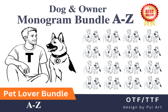 Exploring Dog and Owner Monogram for Creative Branding
