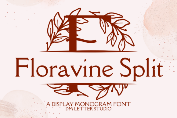 Floravine Split Monogram: A Graceful Decorative Font for Elegant Branding