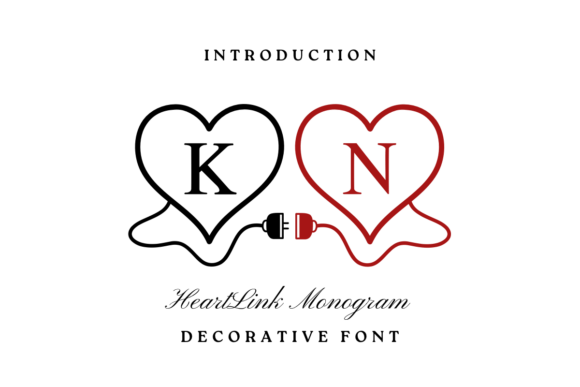Heartlink Monogram: A Charming Decorative Font for Editorial Design