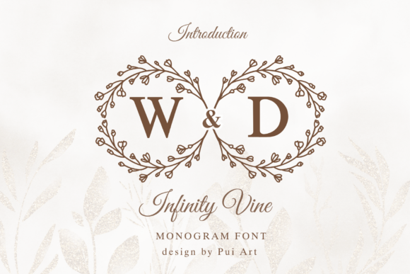 Infinity Vine Monogram: An Elegant Font for Editorial Design