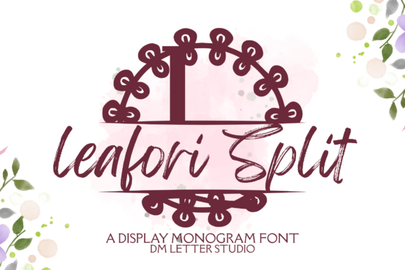 Leafori Split Monogram: A Decorative Font for Editorial Elegance