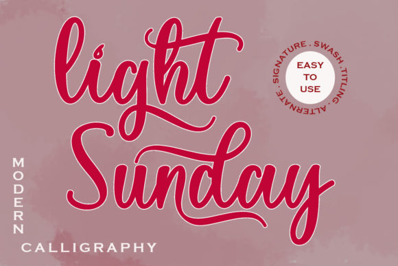 Light Sunday: A Modern Handwritten Font for Polished Branding