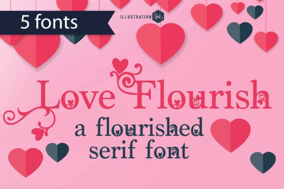 Love Flourish: A Decorative Serif Font for Elegant Designs