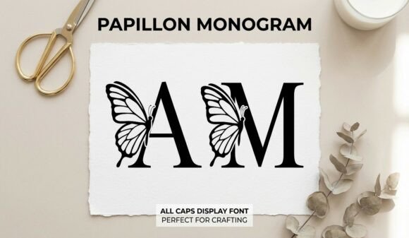 Papillon Monogram Font for Elegant Campaign Visuals
