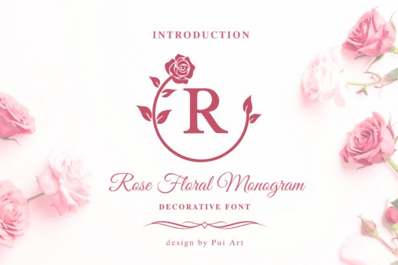 Rose Floral Monogram: A Timeless Decorative Font