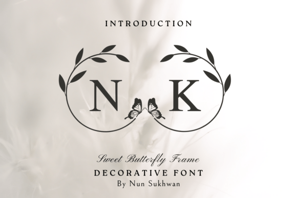 Sweet Butterfly Frame Font for Elegant Maker Designs