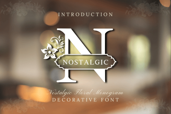 Unveiling Nostalgic Floral Monogram: A Decorative Font for Elegant Campaigns