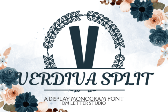 Verdiva Split Monogram: The Perfect Botanical Font for Elegant Branding