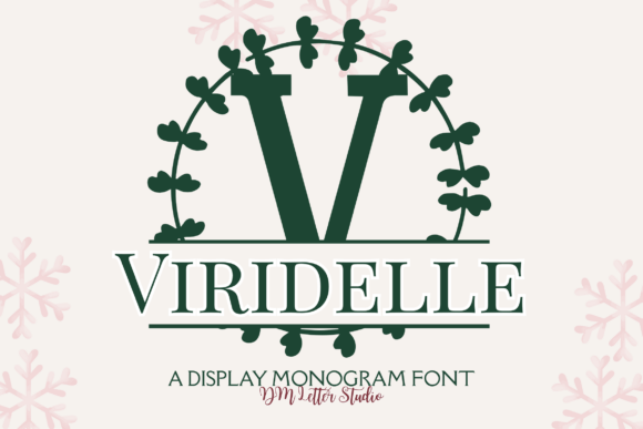 Viridelle Split Monogram: A Fresh, Botanical Font for Branding
