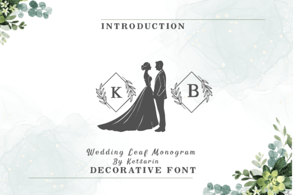 Wedding Leaf Monogram: A Decorative Font for Crafters and Creators