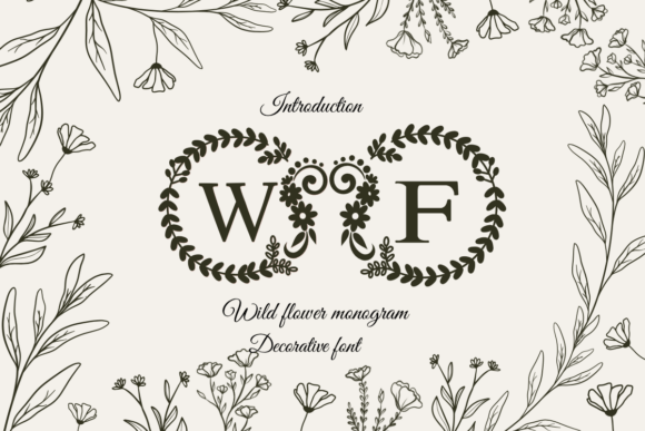 Wild Flowers Monogram: A Charming Decorative Font