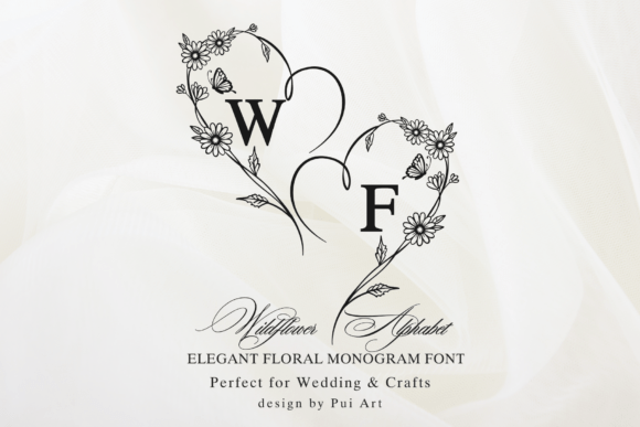 Wildflower Alphabet Font for Elegant Small Business Branding